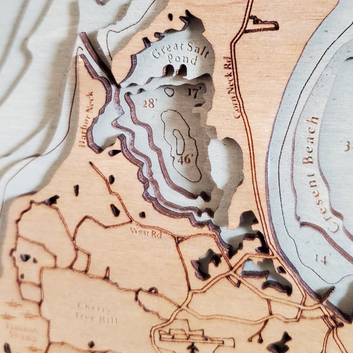 Block Island, New Shoreham | 3D Wooden Hexagon