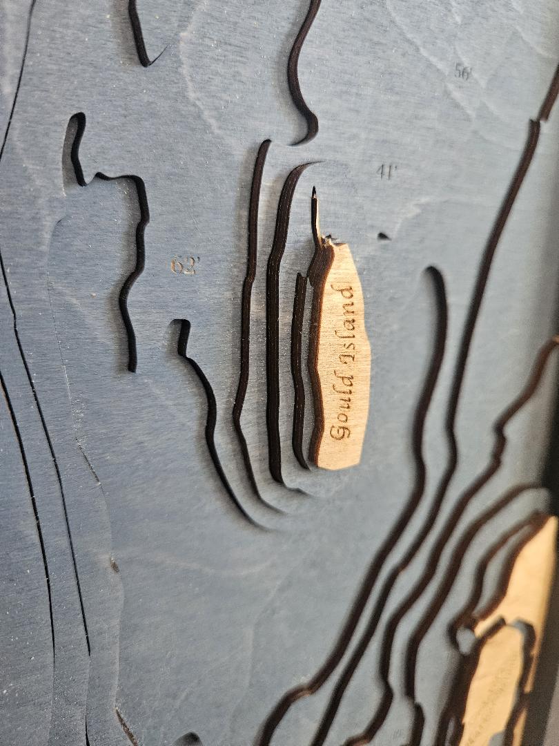 Jamestown Island | 3D Wooden Chart