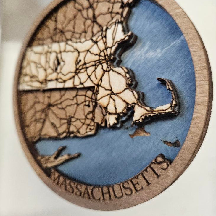 Massachusetts | 3d Ornament