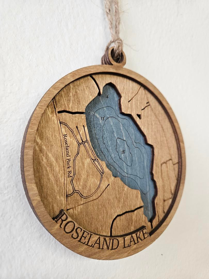 Roseland Lake, CT | 3d Ornament