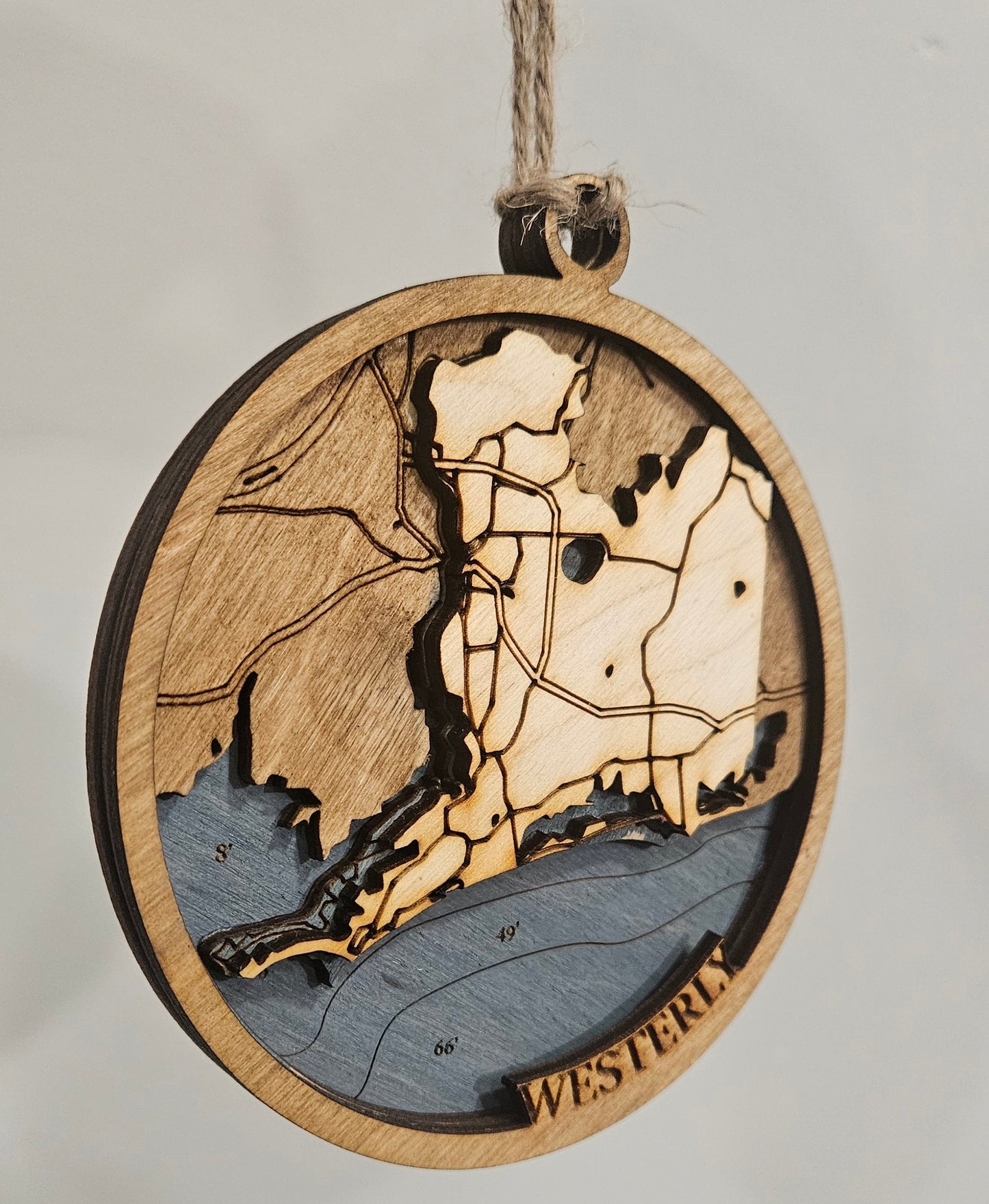 Westerly, Rhode Island | 3D Wooden Ornament