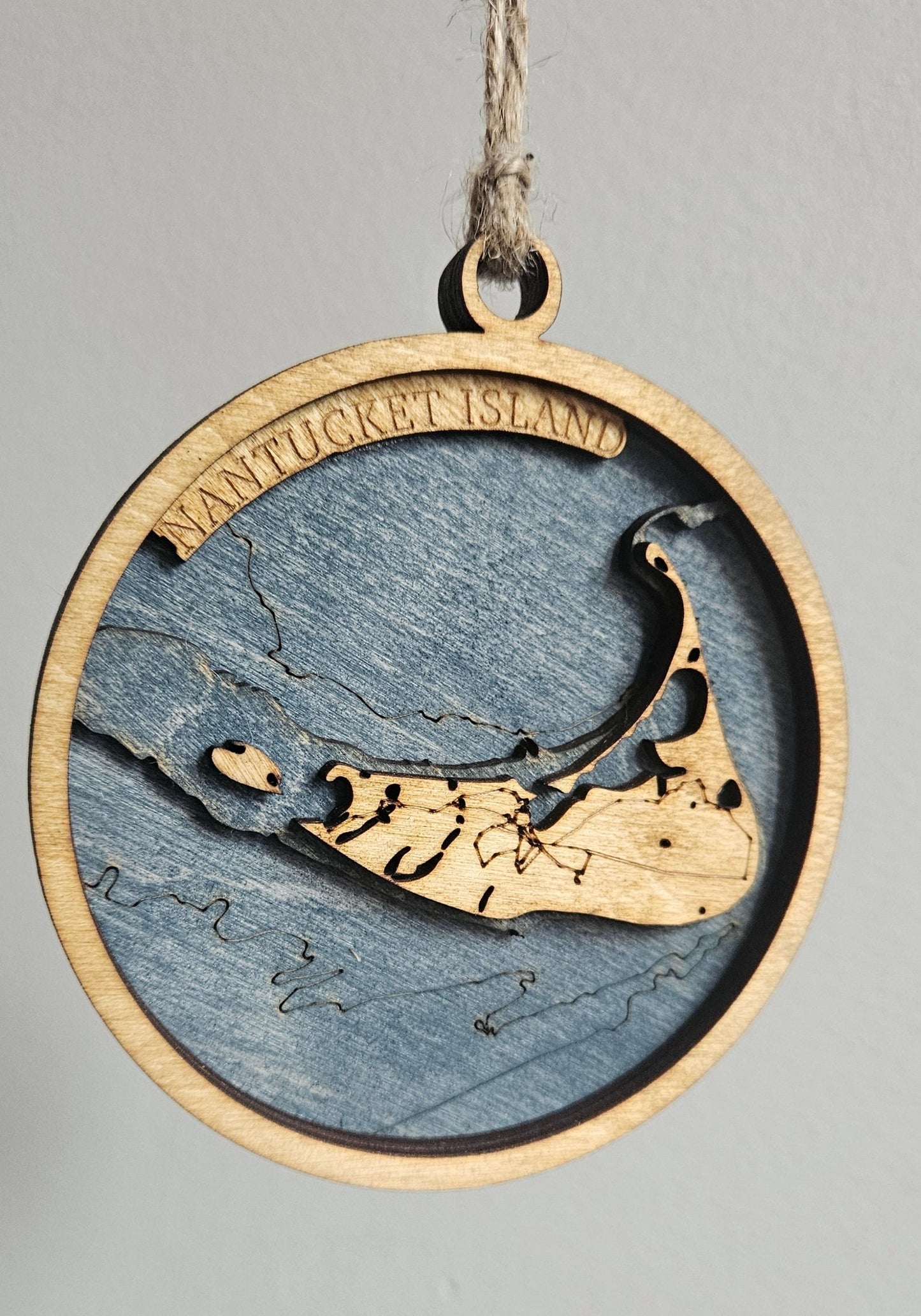 Nantucket Island, Massachusetts | bathymetric Ornament