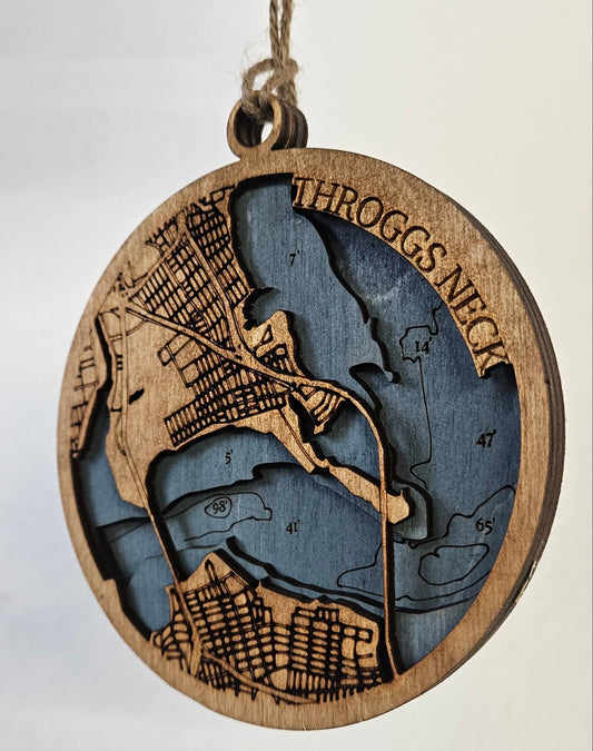 Throggs Neck, New York | 3D Wooden Ornament