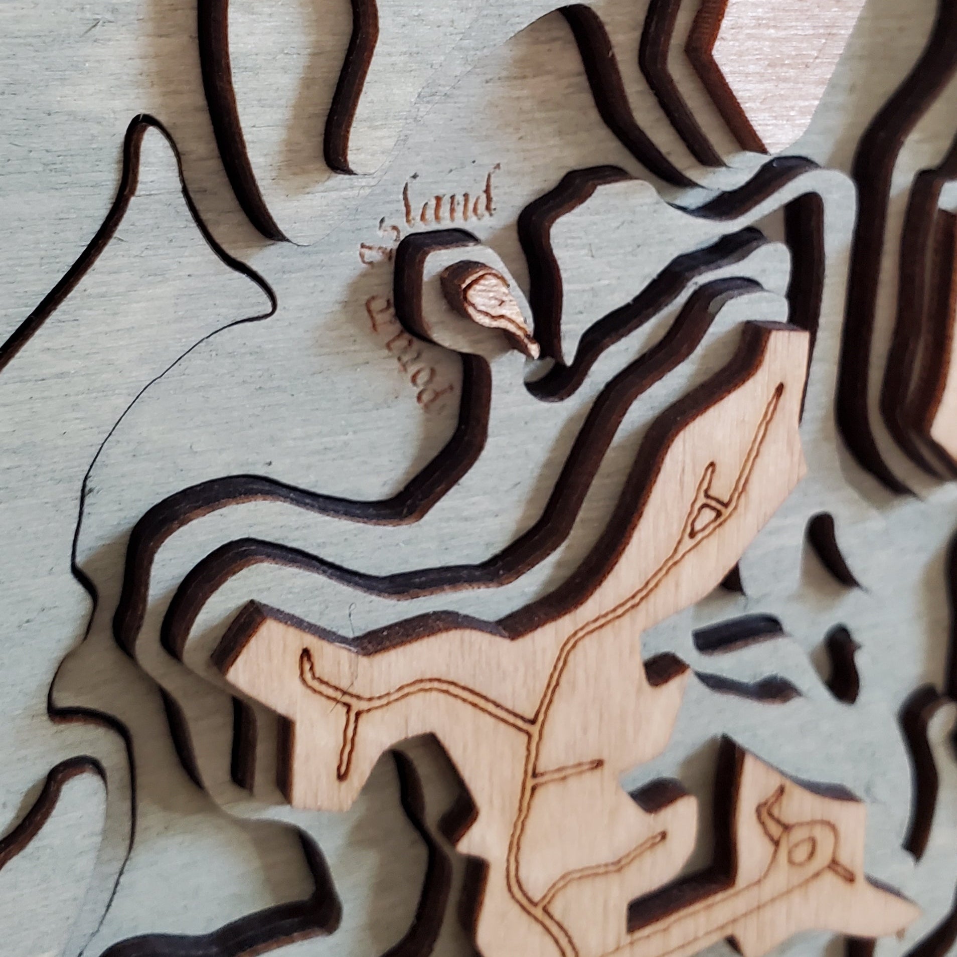Point Judith Harbor, Narrgansett | 3D Wooden Chart – Coastal Carve