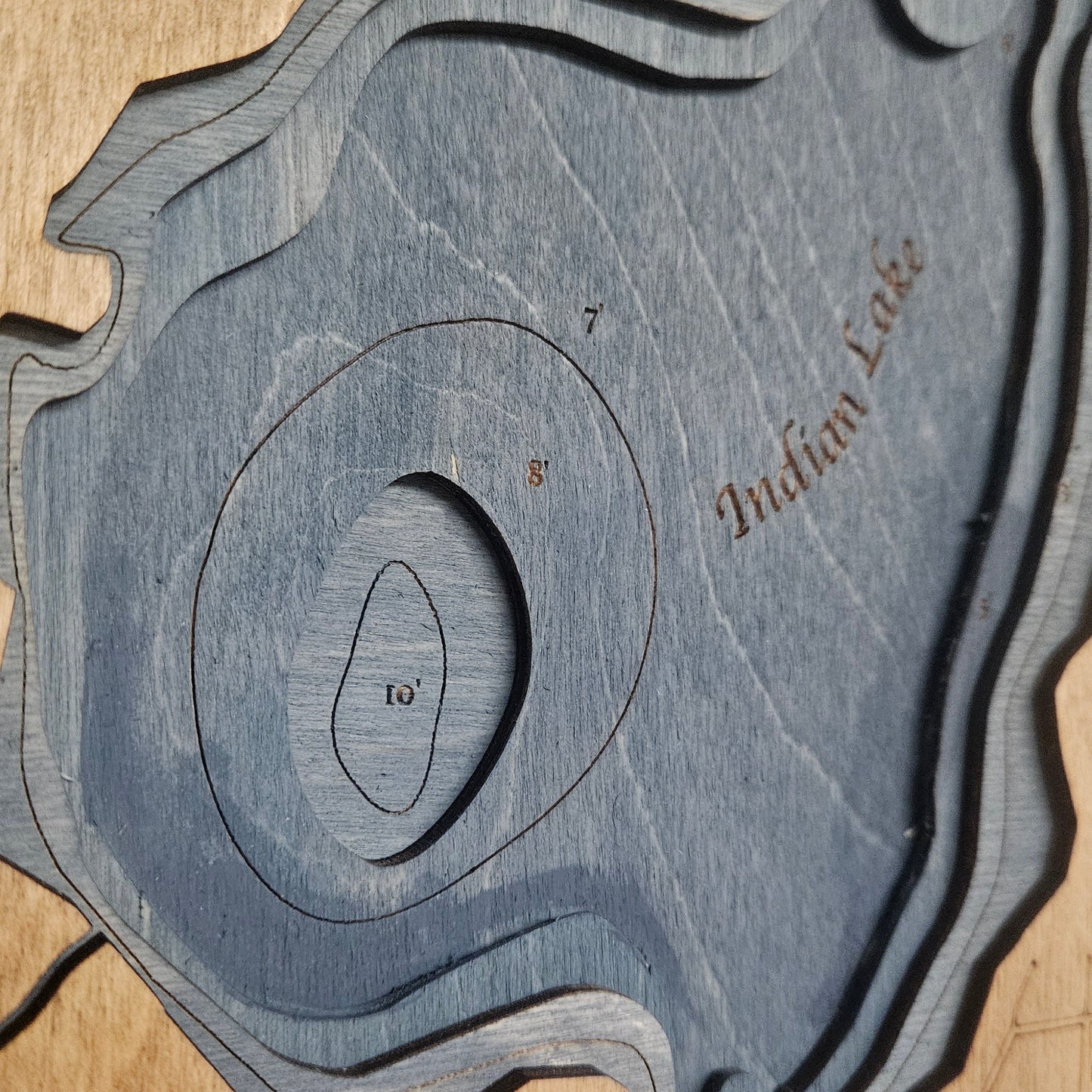 Indian Lake, South Kingstown  | 3D Wooden Hexagon