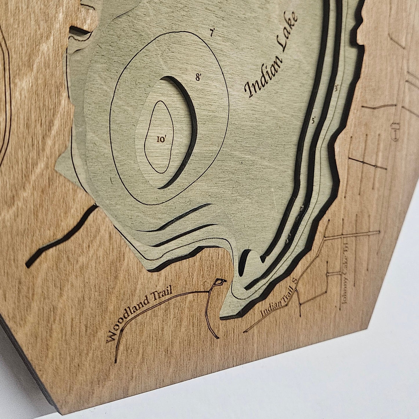 Indian Lake, South Kingstown  | 3D Wooden Hexagon