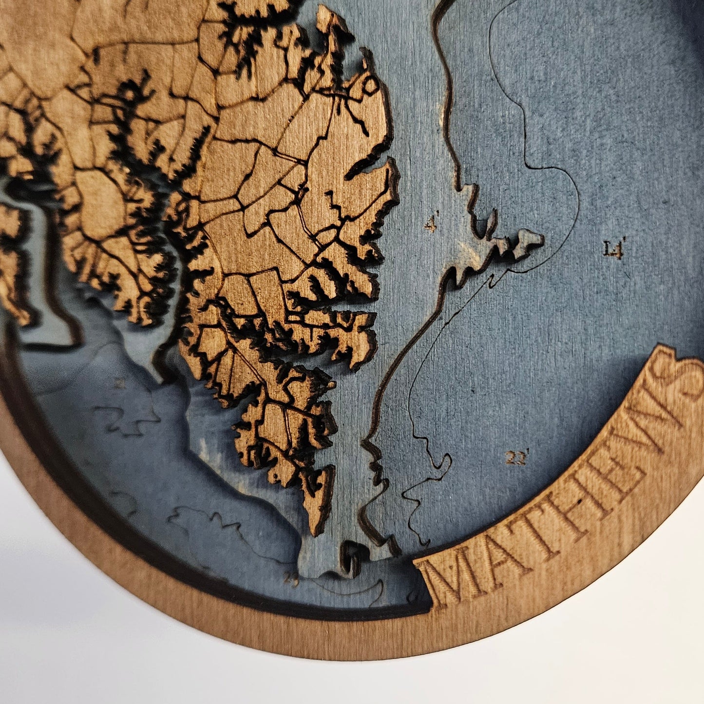 Mathews, VA  | 3D Wooden Ornament