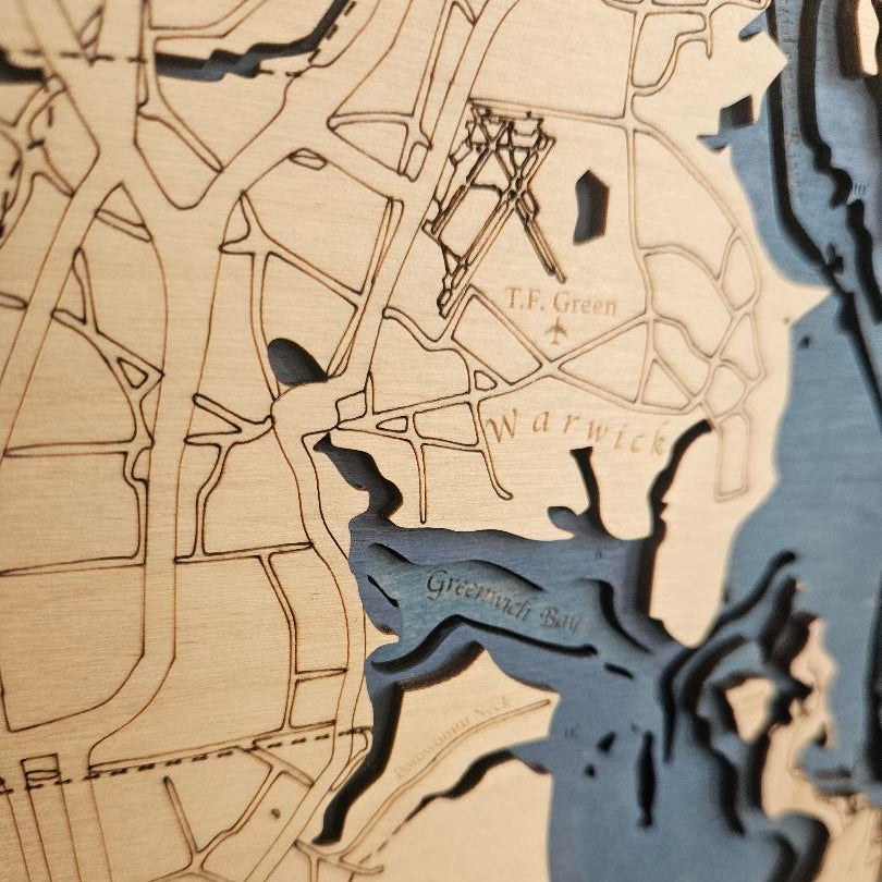 Rhode Island  | 3D Wooden Chart