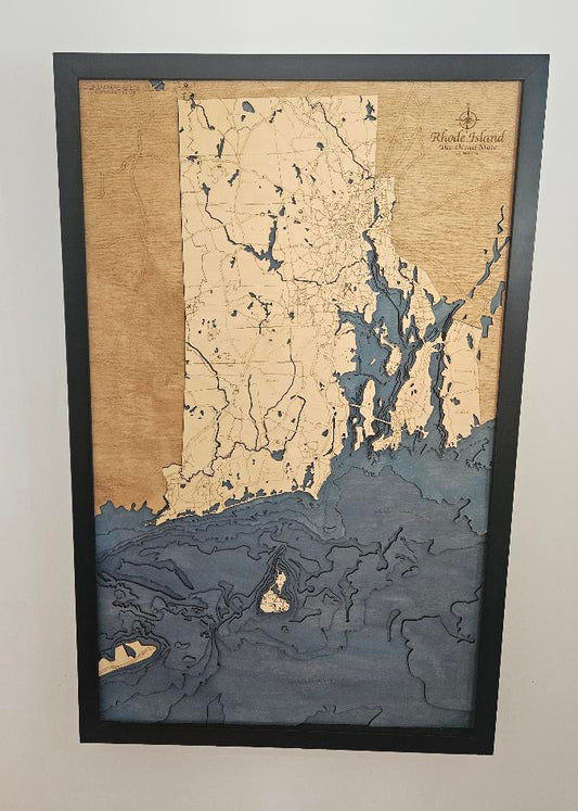 Rhode Island  | 3D Wooden Chart