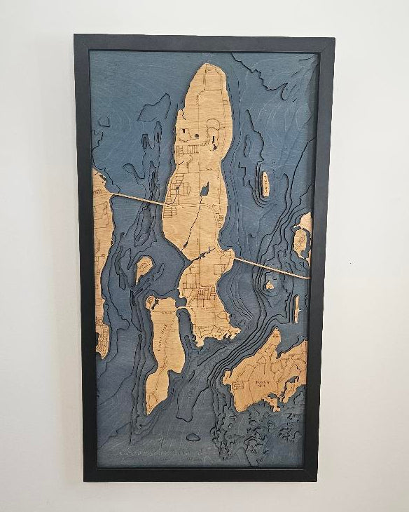 Jamestown Island | 3D Wooden Chart