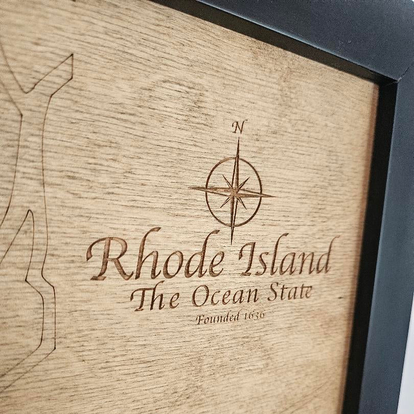 Rhode Island  | 3D Wooden Chart