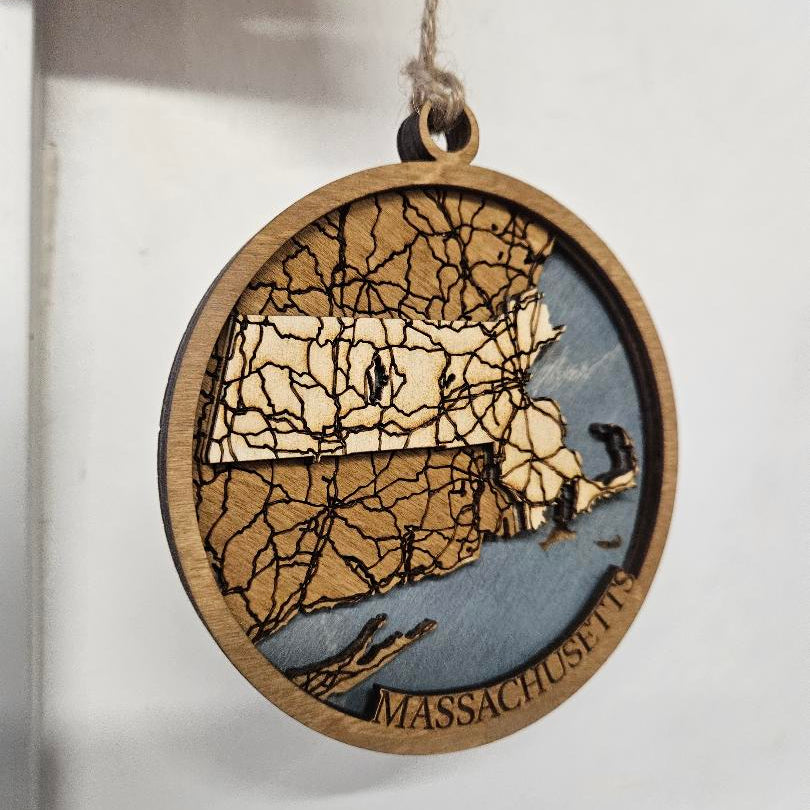 Massachusetts | 3d Ornament