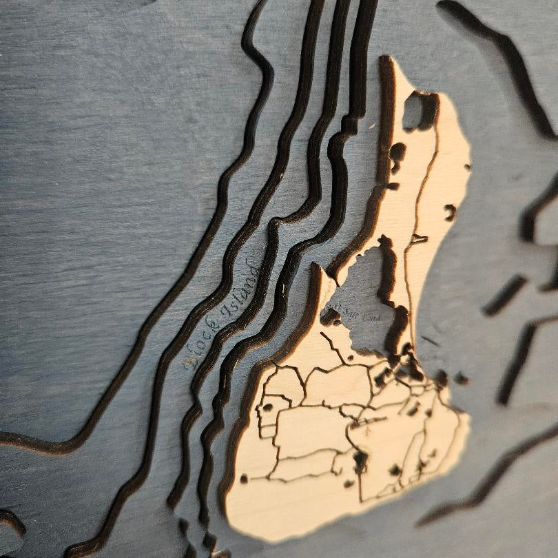 Rhode Island  | 3D Wooden Chart