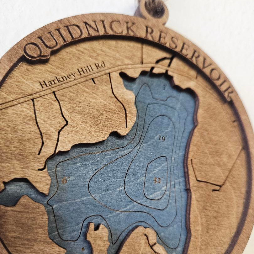 Quidnick Reservoir, RI | 3d Ornament