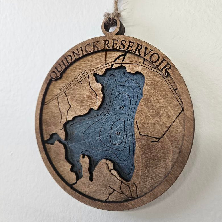Quidnick Reservoir, RI | 3d Ornament