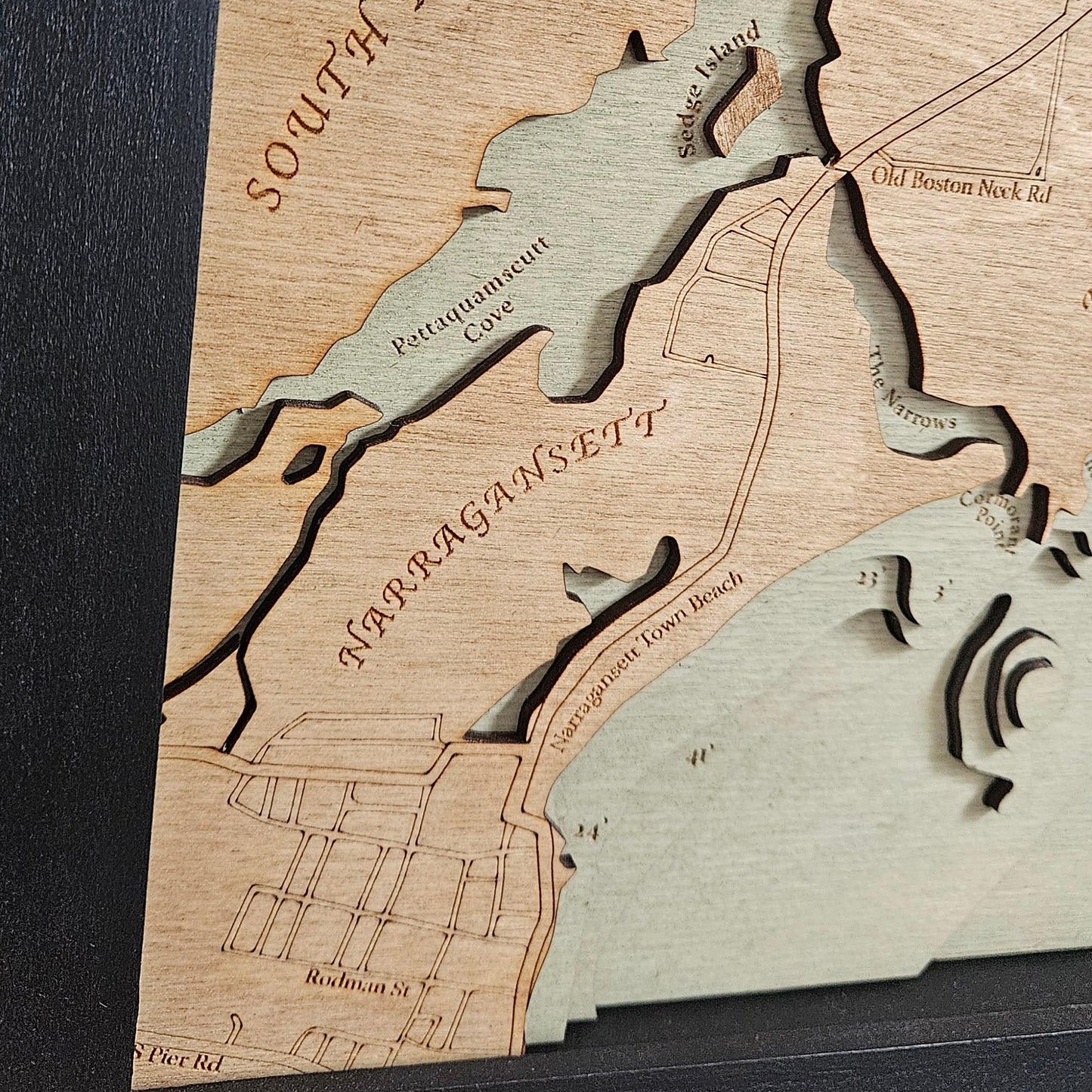 Narragansett, Rhode Island  | 3D Wooden Chart
